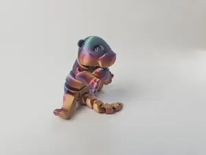 3D Printed Otter With Rock