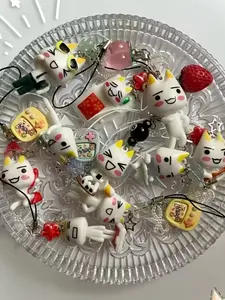 Charming Handmade Beaded Cat Phone Charm Pendant, Cute Kitty Design, Perfect Phone Accessories, Unique Gift Idea