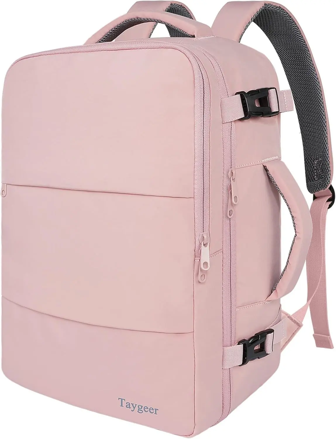 Taygeer Travel Backpack for Women, TSA Carry On Backpack Flight Approved | 15.6inch Laptop Mochila with Water Bottle Pocket & Shoe Pouch, Nurse Bag Casual Daypack for Weekender Business Hiking, Pink Gift