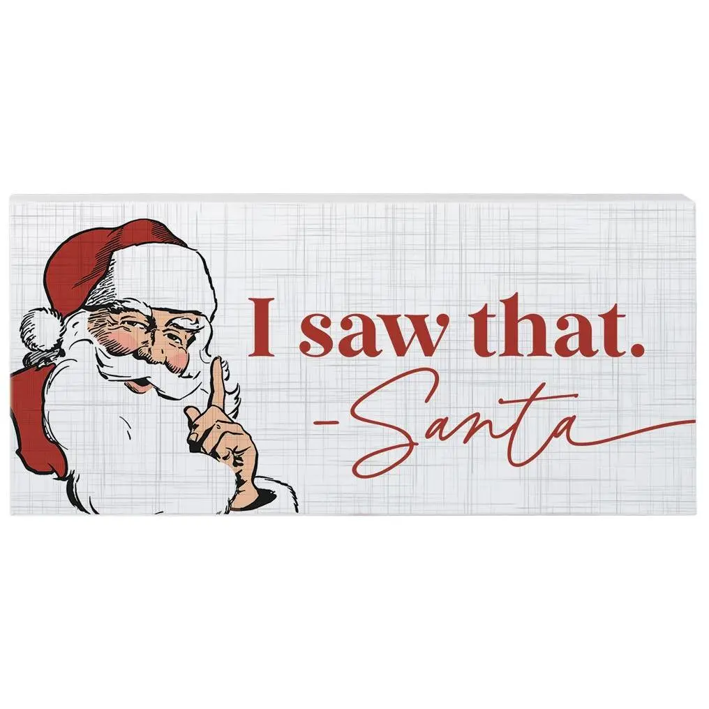 Sincere Surroundings 12" I Saw That Santa Inspire Board