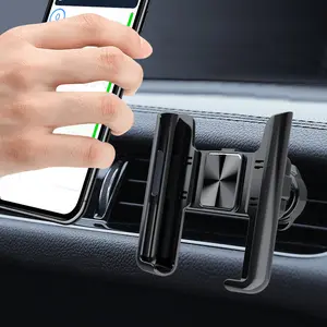 Car Phone Holder 360 °   Rotating Universal Gravity Car Air Conditioner Vent Clip GPS Support, Hands-Free Driving, Compact Design, Durable Clip, Driver