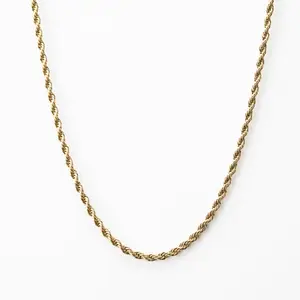 Classic Gold Rope Necklace - 3mm
