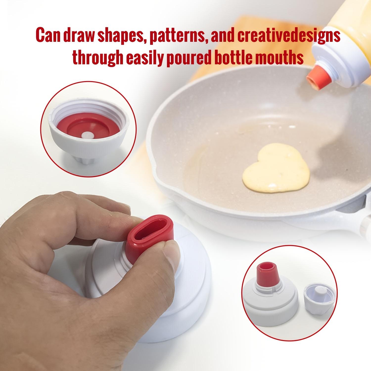 Pancake Batter Dispenser and Mixer with BlenderBall for Pancakes Waffles Muffins & Cupcakes Easy Pour Spout Reusable Plastic Silicone Kitchen Bakeware 4.5 Cup Capacity cooking utensils Value Pack Spring Kitchen Gadgets love gift