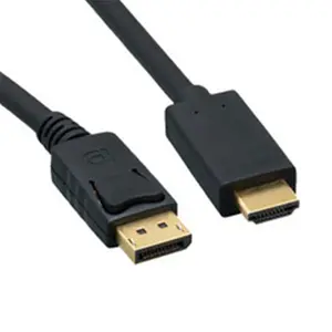 212 MAIN 3 ft. DisplayPort to HDMI Cable - DisplayPort Male to HDMI Male, Black, Computer Accessories, for Monitor, Laptop Plug & Connect Use