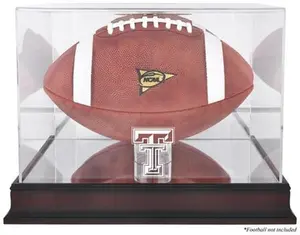 Texas Tech Red Raiders Mahogany Base Logo Football Case with Mirror Back