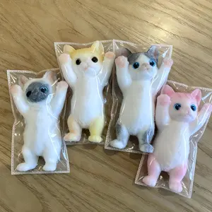 Cute Hand-Raising Kitten Taba Squeeze Toy Soft Kawaii Kitty Slow Rising Sensory Interactive Desk Decoration Parent-Christmas Valentine's Day New Year Holiday Gift Party Decor Birthday Gift Christmas Stocking Filler, Stress Relief Fidgets