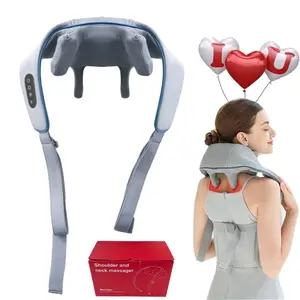 Rechargeable Wireless Neck Shoulder Massager, Neck Shoulder Relaxer, Portable Relaxation Device, Muscle Recovery, Gift Box, Home and Office Use, Stress Relief Tool