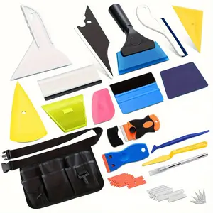 Tool Waist Bag Kit Car Window Tint Tool Kits Vinyl Wrap Tools Window Tint Squeegee Felt Squeegee Razor Scraper for Auto Wrapping