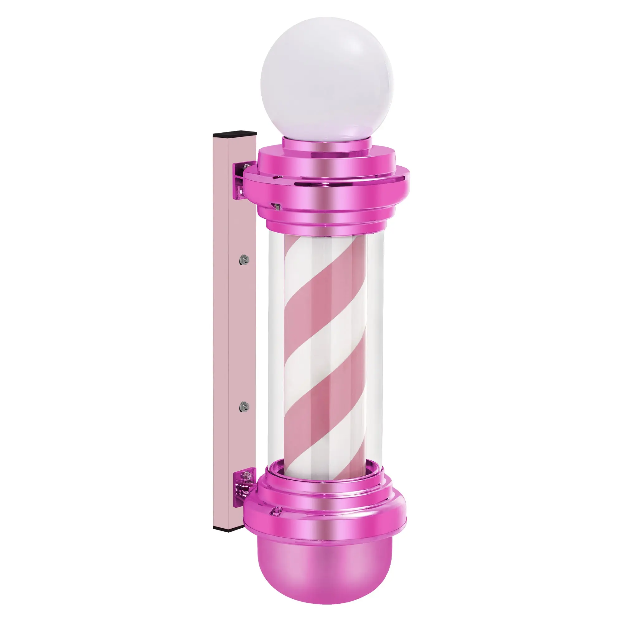 BarberPub Barber Pole Lighting Fixture - LED Stripes Rotating Lamp L018, Commercial Salon Spa Hairdressing Shop Open Sign