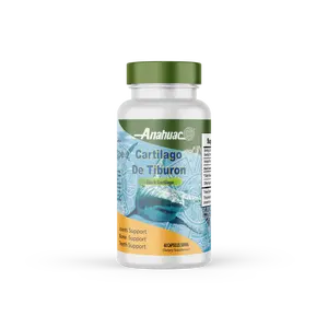 Anahuac Cartilago de Tiburon (Shark Cartilage) – 60 Capsules, 500mg | Natural Marine Collagen Source for Joint and Bone Support