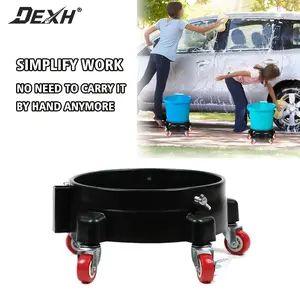 5 Gallon Bucket Trolley, Detachable Rolling Trolley, Easy to Push with 5-Roller Swivel Casters, 360-Degree Steering Bucket Car Wash System