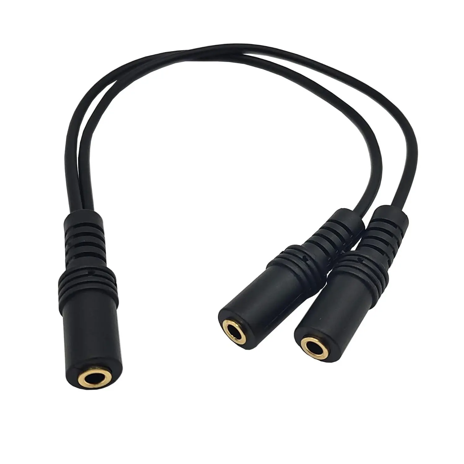 3.5mm (1/8 in) 1-Female to 2-Females Y Splitter Audio Cable with Gender Changer, 9 in Stereo Audio Accessory for Phones & Electronics, 3.5Mm 1/Female