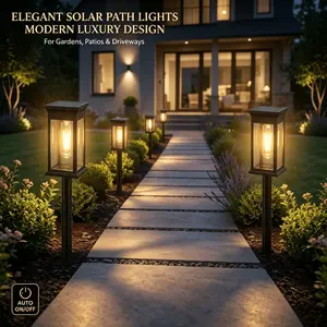 Elegant Solar Pathway Lights — Modern Luxury Style | Easy Installation, Auto On/Off, IP65 Waterproof | Ideal for Gardens, Patios, and Driveways | Outdoor Solar Ground Lights & Decorative Lighting gifts