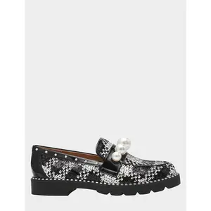 Betsey Johnson HARLOE BLACK WHITE PLAID