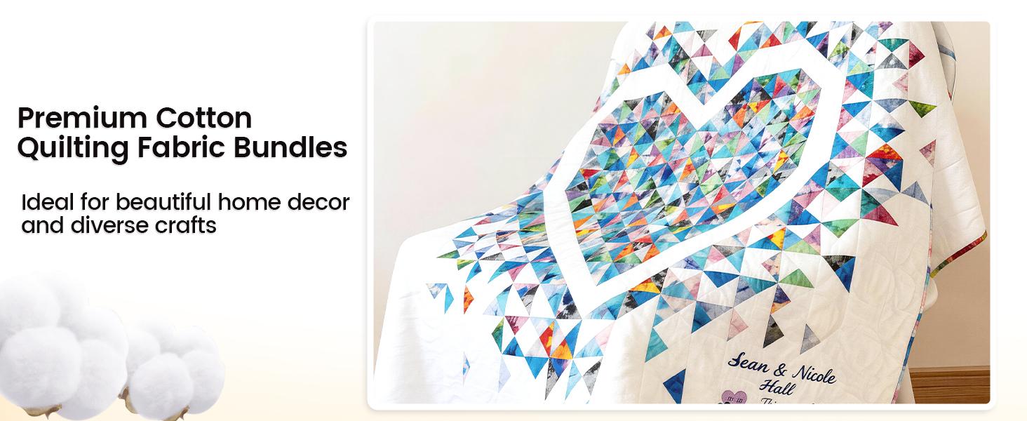 Newbrothread&Craftido 100% Cotton Quilting Fabric Bundles 10pcs Fat Quarters 18"x21" Medium Weight 5.2 oz for Quilting Sewing Patchwork Home Textile Spring MothersDayGift