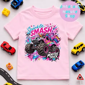 YOUTH & ADULT Sparkle Smash shirt, toddler boy clothing, monster jam tshirt, sparkle smash shirt, monster truck clothes