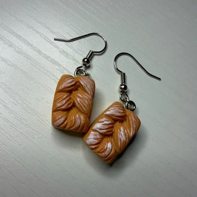 Cute Powdered Sugar Bread Earrings