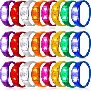 Gift for Her/Him 20 /50pcs Glow Bracelets Sound Activated Flashing Light Up Bracelet,A Prop for Star Concerts, Event Lighting, Concert Accessories, Dynamic Effects, Glow Accessory, Smooth Finish, Lightup Accessory, Interactive Gadget, Party Lovers,