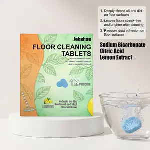 Floor Cleaning Tablets (12pcs), Remove Stains and Odors,Fresh Scent, Tile and Hardwood Floor Cleaner, ShinyEffervescent Tablets