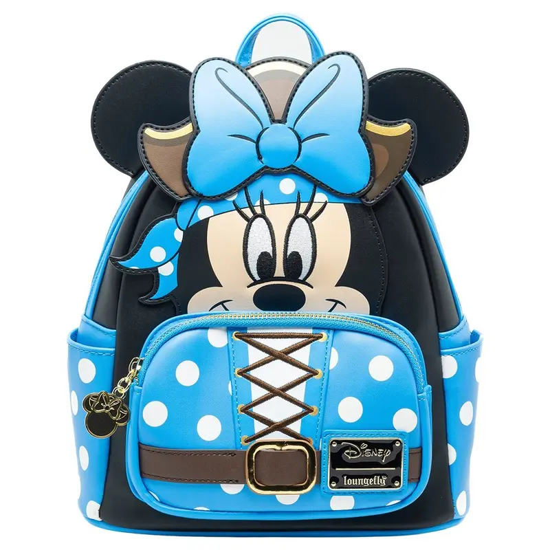 Loungefly Disney Mickey Mouse Blue Boho Patterned Convertible Mini Backpack NWT Loungefly Disney Mickey Mouse Patterned Convertible Mini  main image 4