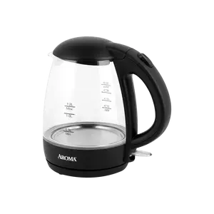 AROMA Electric Glass Speed- Boil Kettle  (AWK-151B) 1.2L / 4-5up Black