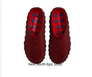 Burgundy Breathable Foam Cushioned Non-Slip Athletic Recovery Slide
