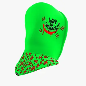 Cooling Towel Hoodies Green with Red Graphic and "WHY IS IT SO JUICY?" Text