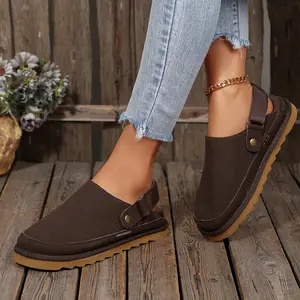 Women's Slippers Mules with Adjustable Straps Lightweight Platform Shoes Non-Slip Slides Indoor Outdoor Shoes