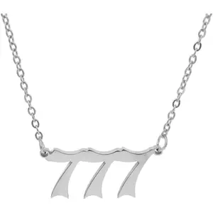 HUTINICE Angel Number Necklace, 18K Gold Plated Dainty 111 222 333 444 555 666 777 888 999 Pendants Choker Necklace for Women Numerology Minimalist Jewelry HUTINICE