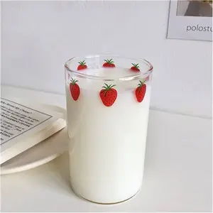 NANA- Strawberry Glass Cup (NO STRAW) NANA- Strawberry Glass Cup (NO STRAW)