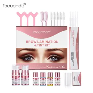 Brow Lamination Kit, 2 In 1 Eyebrow Lamination Kit with Black & Brown Color for Thicker Fuller Brows, Professional DIY Eyebrow Perming Kit Use at Salon Home, Eyebrow Makeup Tool, Eyebrow Styling Kit