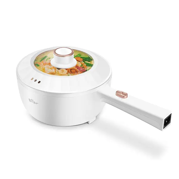 Bear Hot Pot Electric, 2L Multifunctional Portable Cooking Pot, 1000W Rapid Noodles Electric, Adjustable Temperature, non-stick frying pan, Oatmeal With Dual Power Adjustment, Olla eléctrica, sartén eléctrica, olla multifunción para el hogar