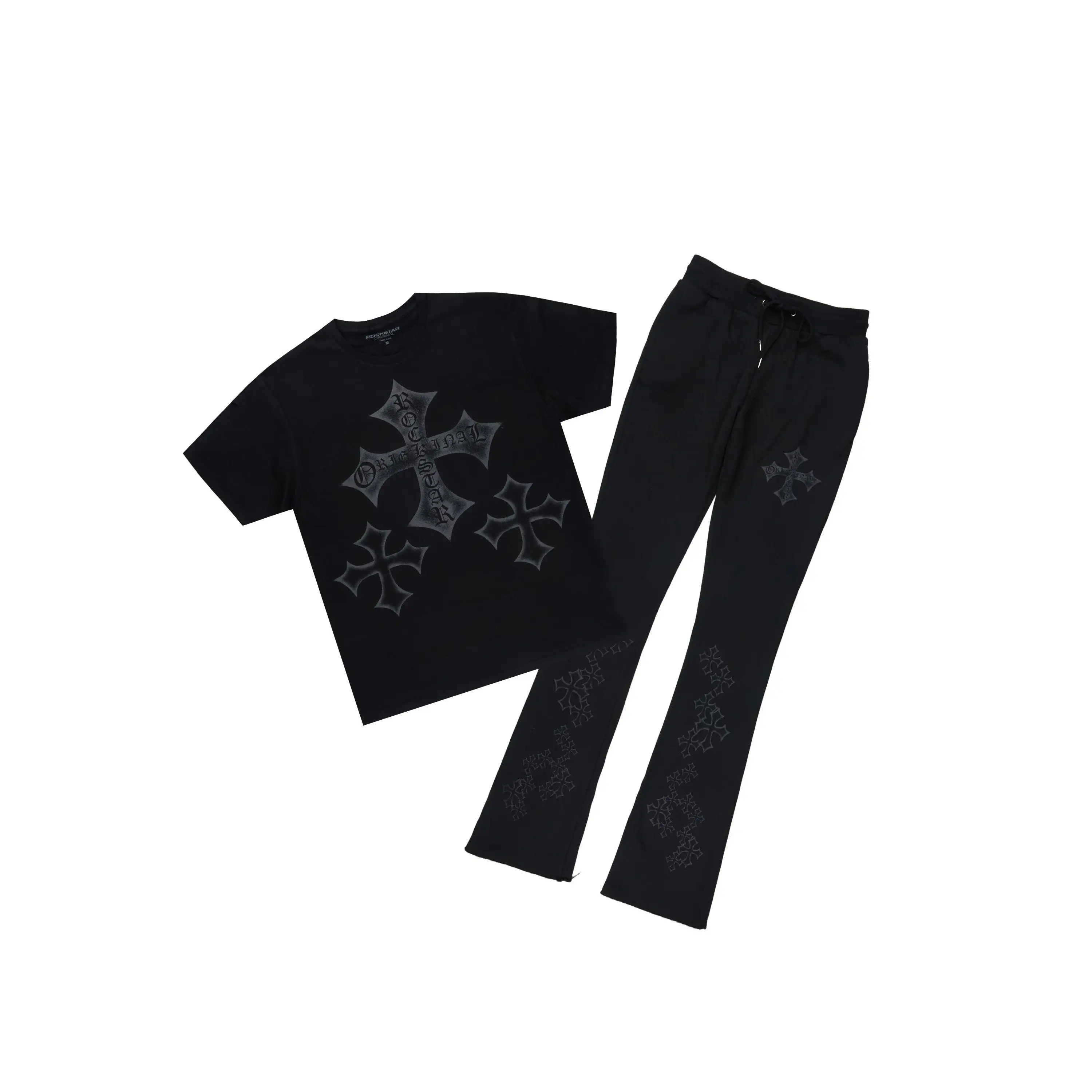 Tangia Black/Black T-Shirt Relaxed Fit Track Set