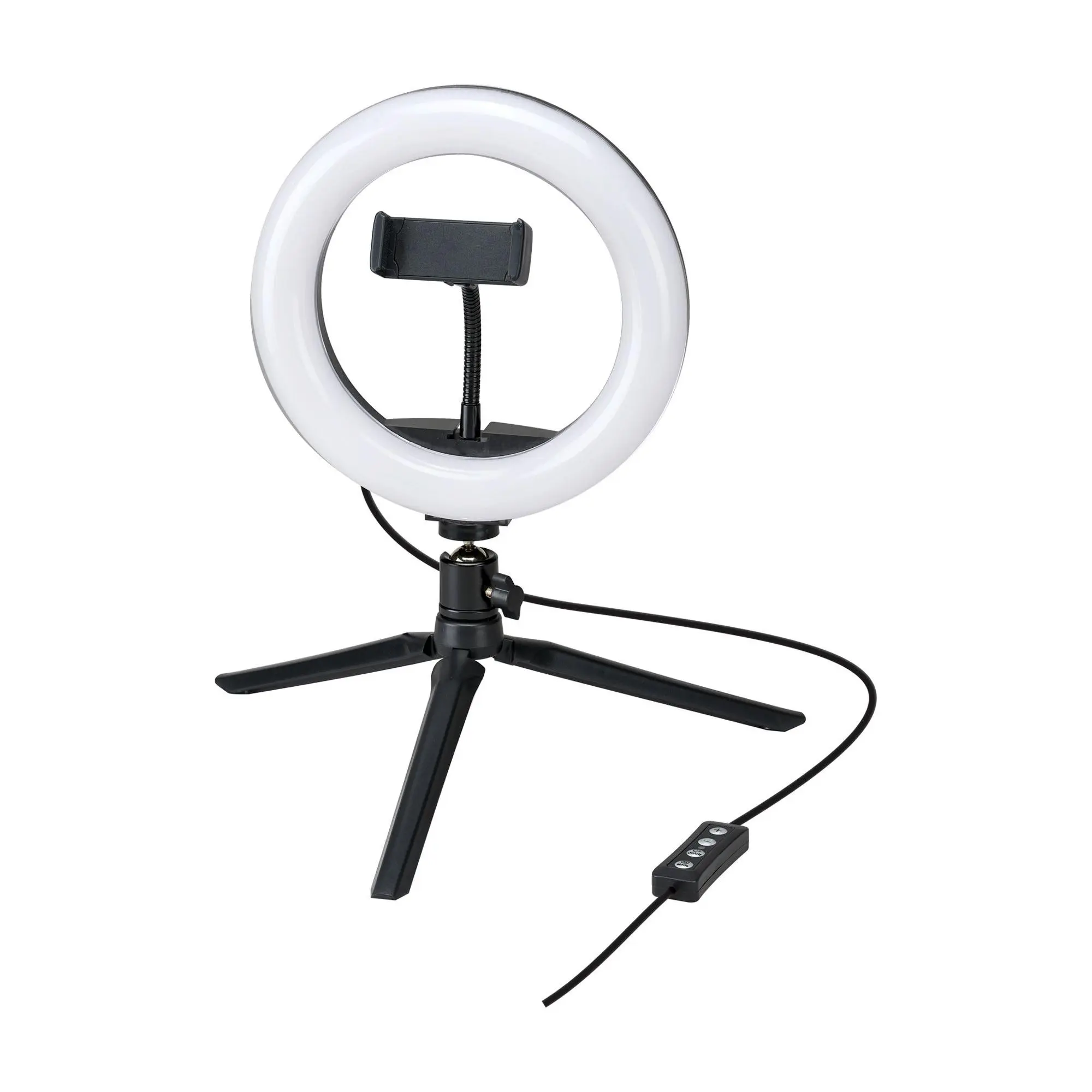 GPX TPDL801B Tripod with 8" Light Ring Vlogging Kit