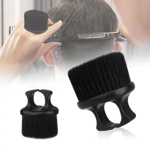 Hair Trimming Brush, Vintage Finger Brush, Bristle Ring Brush for Precision Cleaning, Non-slip Design, Professional Hairdressing Tool, Hair Styling Brush