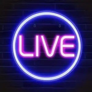 Light Up Your Streams: 1 PC LIVE Neon Sign - Perfect For Twitch, Tiktok, Streamers/Gamers!