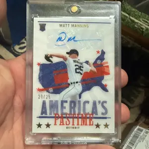 2022 Panini Chronicles Matt Manning America's Pastime Detroit 20/25 Limited Edition Baseball Card