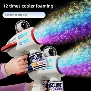 Automatic Handheld Electric Bubble Machine for Kids - Rich Foaming, Rainbow Bubbles, Leak-Resistant Outdoor Toy, Parent-Child Fun Gift (Wedding Party, Outdoor Play Use)