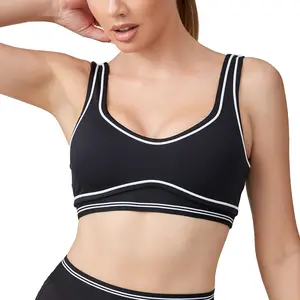 Padded Sports Bra Womens Sweetheart Workout Fitness Square Neck Low Back Yoga Bra Padded Sports Bra Womens Sweetheart Workout Fitness Square Neck Low Back Yoga Bra