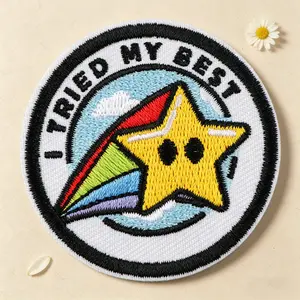 Embroidered Patch Sticker, Self-Adhesive Iron-On, Ideal for Clothes, Jackets, Hats, Accessories, DIY Fashion Customization