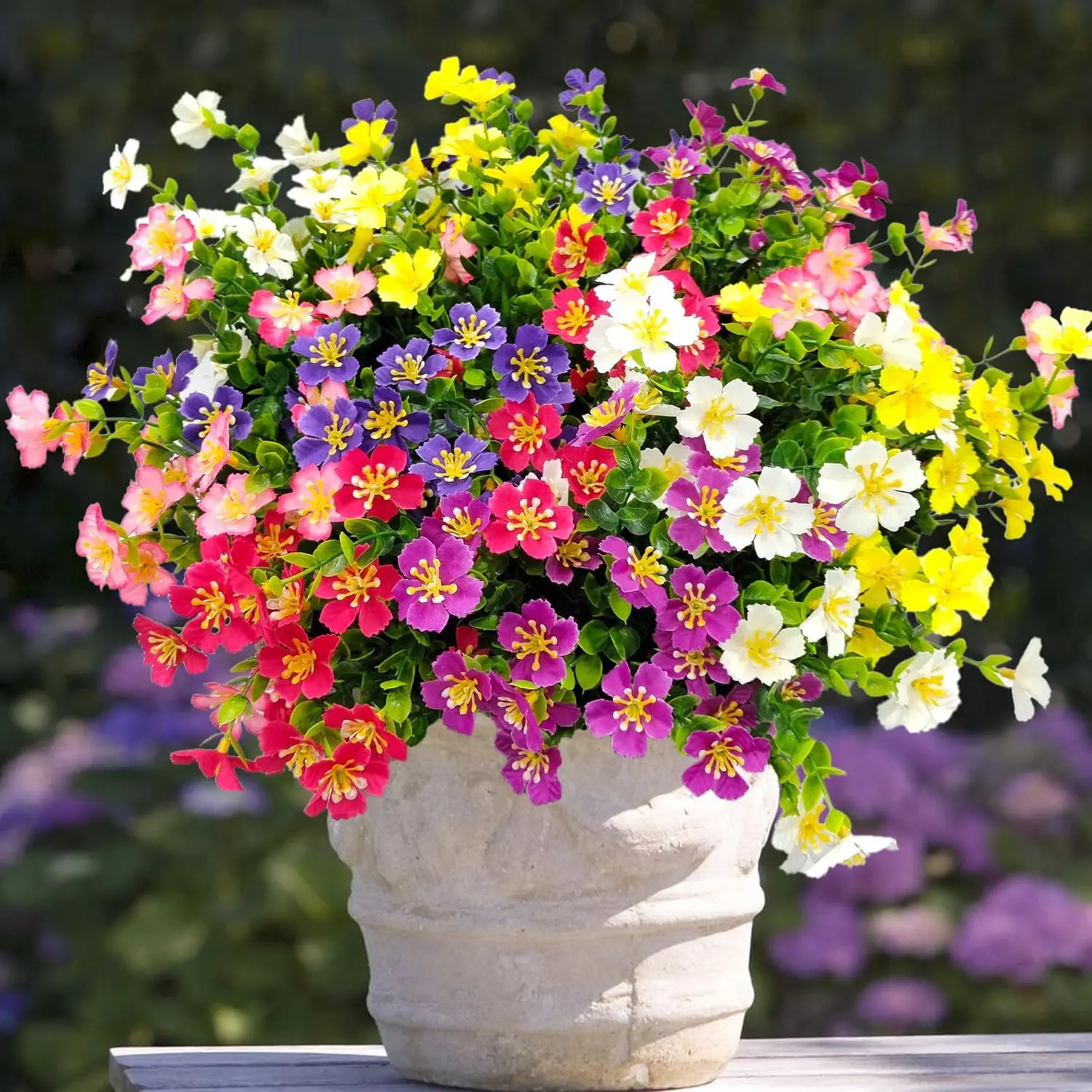 Artificial Flower, 12 Bundles Faux Plant, Fake Outdoor Plant for Garden Porch Window Box Indoor Home Decor, Home Decor Supplies, Fruit, Decorative Flower
