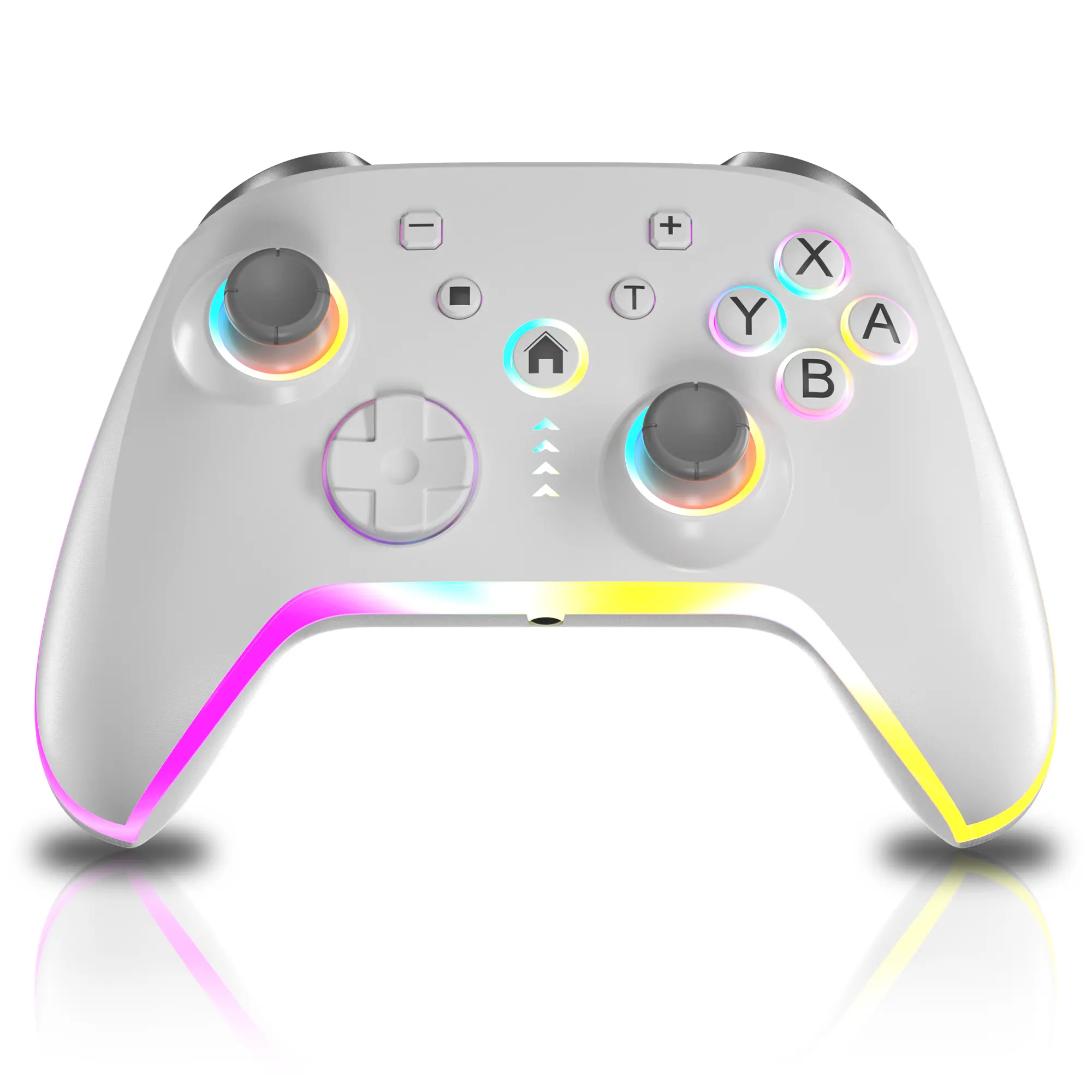 RUNTOGOL Wireless Pro Controller for Switch/Switch 2/Lite/OLED/PC & Android/iOS, Gamepad with 7 Color-Changing RGB Lighting/Dual Vibration/6-Axis Gyroscope/Turbo, 6-axis  Ergonomically Designed Precise effect Joystick