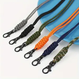 6pcs/Set Multifunctional Creative Woven Mobile Phone Waterproof Bag Hanging Rope Camera with Woven Hanging Rope Work Permit Hanging Rope Key Loss Prevention Hanging Neck Rope, Office Supplies, Back-to-college Supplies