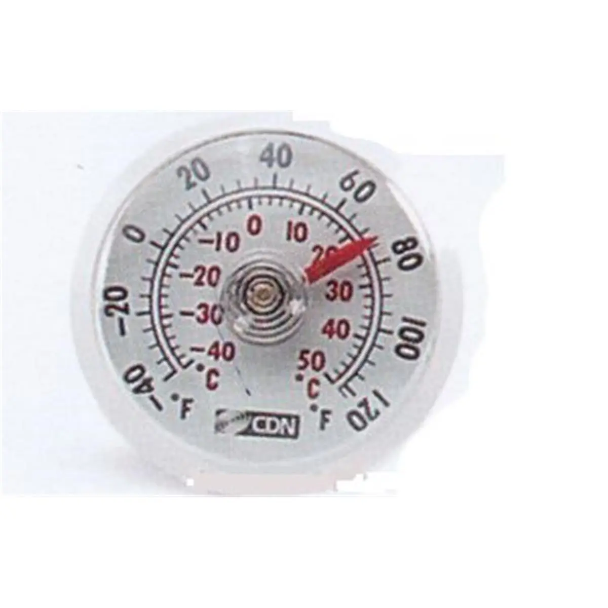 212 MAIN CDN AT120 Mountable Stick Thermometer - Plastic, Shatterproof, Refrigerator Magnet, Freezer Adhesive, Indoor/Outdoor Use, Dual Scales Design, 2-Way Mounting