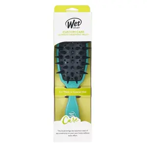Wet Brush Custom Care Ultimate Treatment Brush Pro Detangler 11 Inch Nylon Mint AquaVent Technology Safe for Treatments Unisex Lightweight Heatless