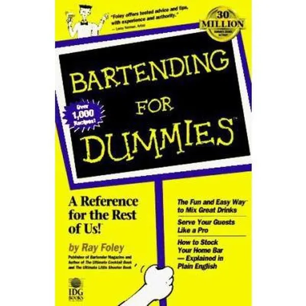 USED Book - Bartending For Dummies by Ray Foley (Paperback) - english
