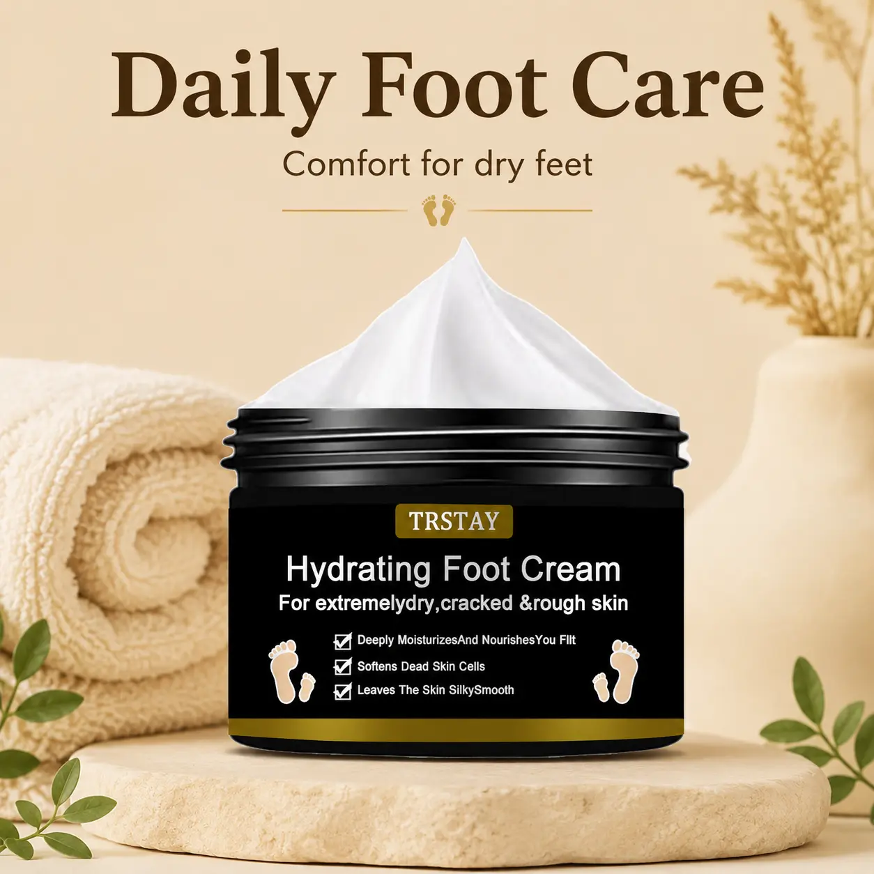 Heel Care Cream | Targeted Foot Treatment for Dry Areas | Helps Improve Rough-Looking Heels