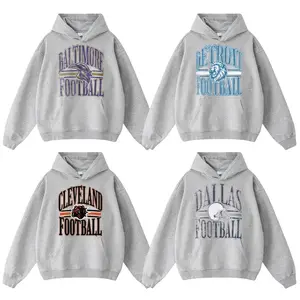 Vintage All Team Football SPORT GREY Hoodie, Hometown Football Game Day Pullover, Vintage Football Throwback Graphic, Gift For Fans