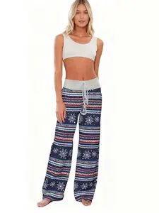 Spring/Summer/Autumn/Winter Women's New Christmas Pattern Printed Pants Loose Pants Casual Pants Elastic Pants Sleeper Pants Christmas Clothing