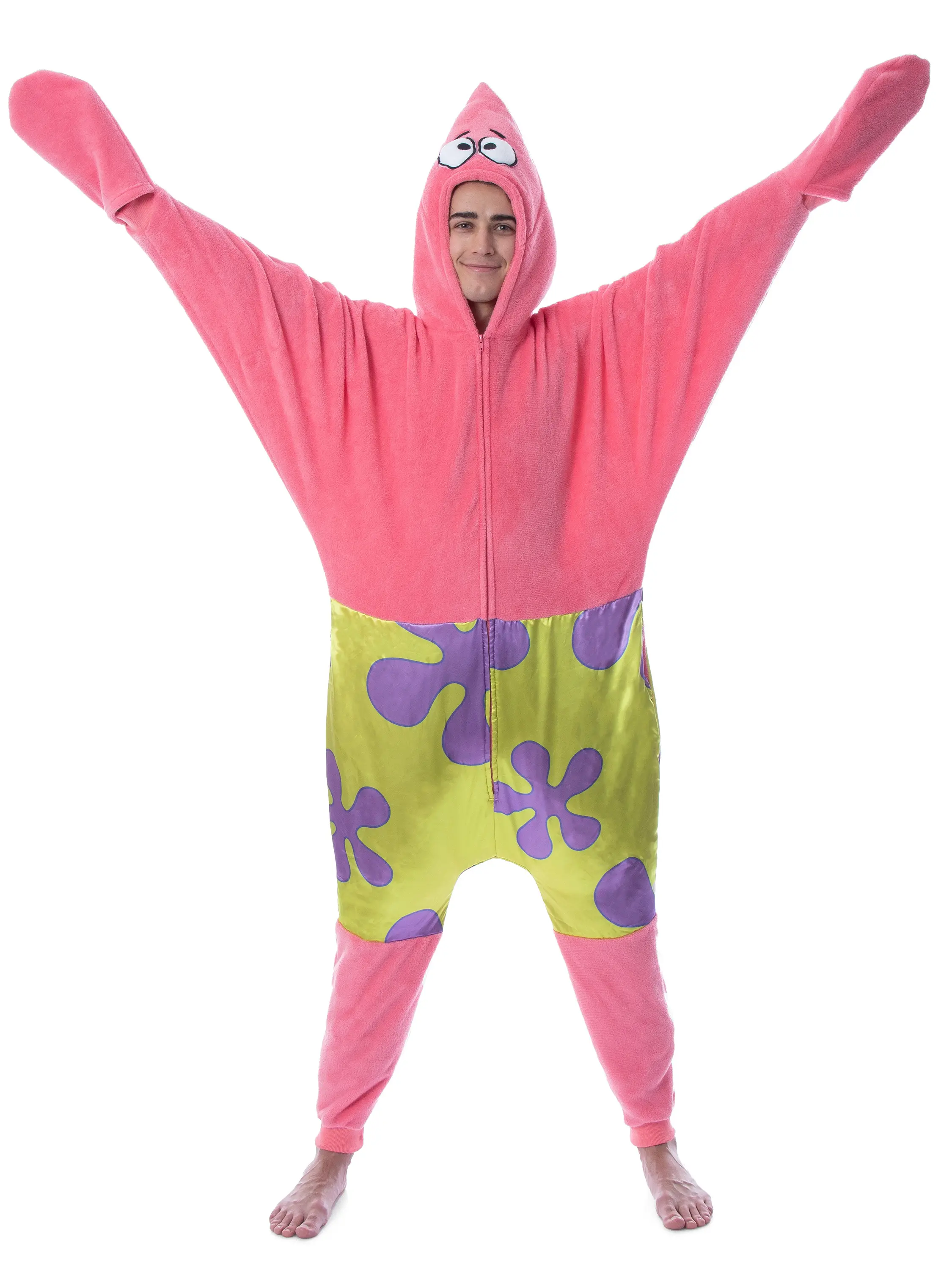 Nickelodeon Mens' SpongeBob SquarePants Patrick Star Sleep Union Suit, Polyester, Costume